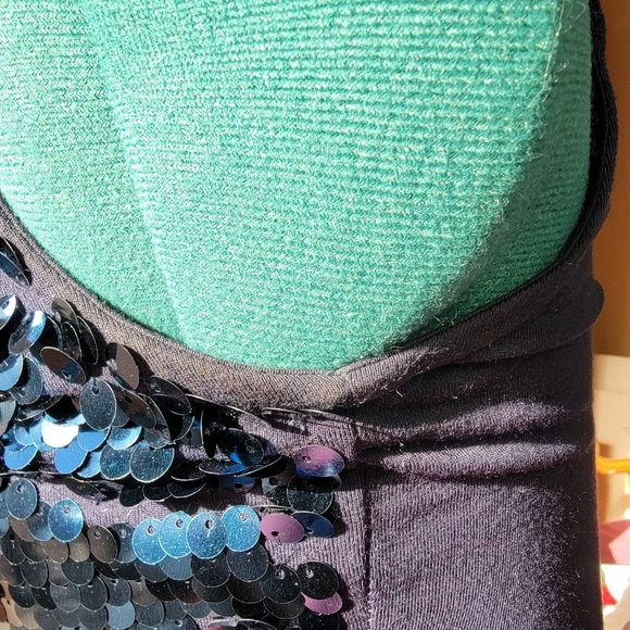 INC International Concepts- Navy sequin Top sz S - Picture 8 of 8